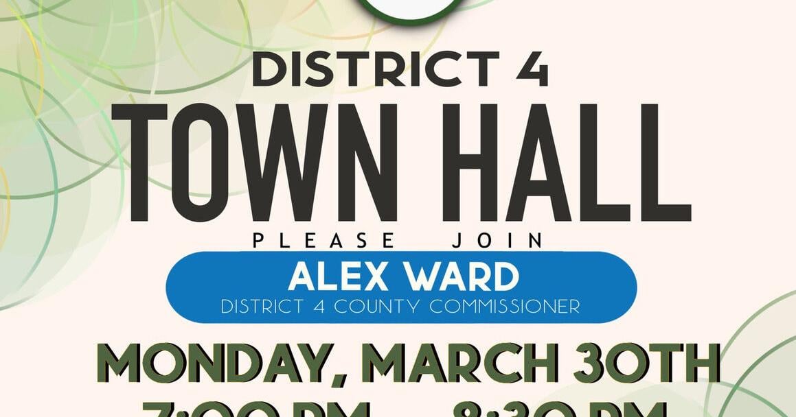 Commissioner Alex Ward to host District 4 Town Hall with county ...