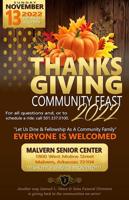 Community Thanksgiving Feast set Sunday, Nov.13