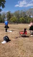 Corley in action at the Highland Games