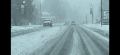 snow road image
