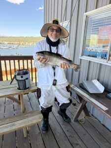 5 tagged trophy trout waiting to be caught in Crowley Lake