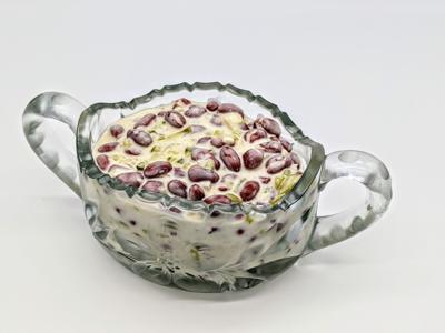 kidney bean salad in a serving dish