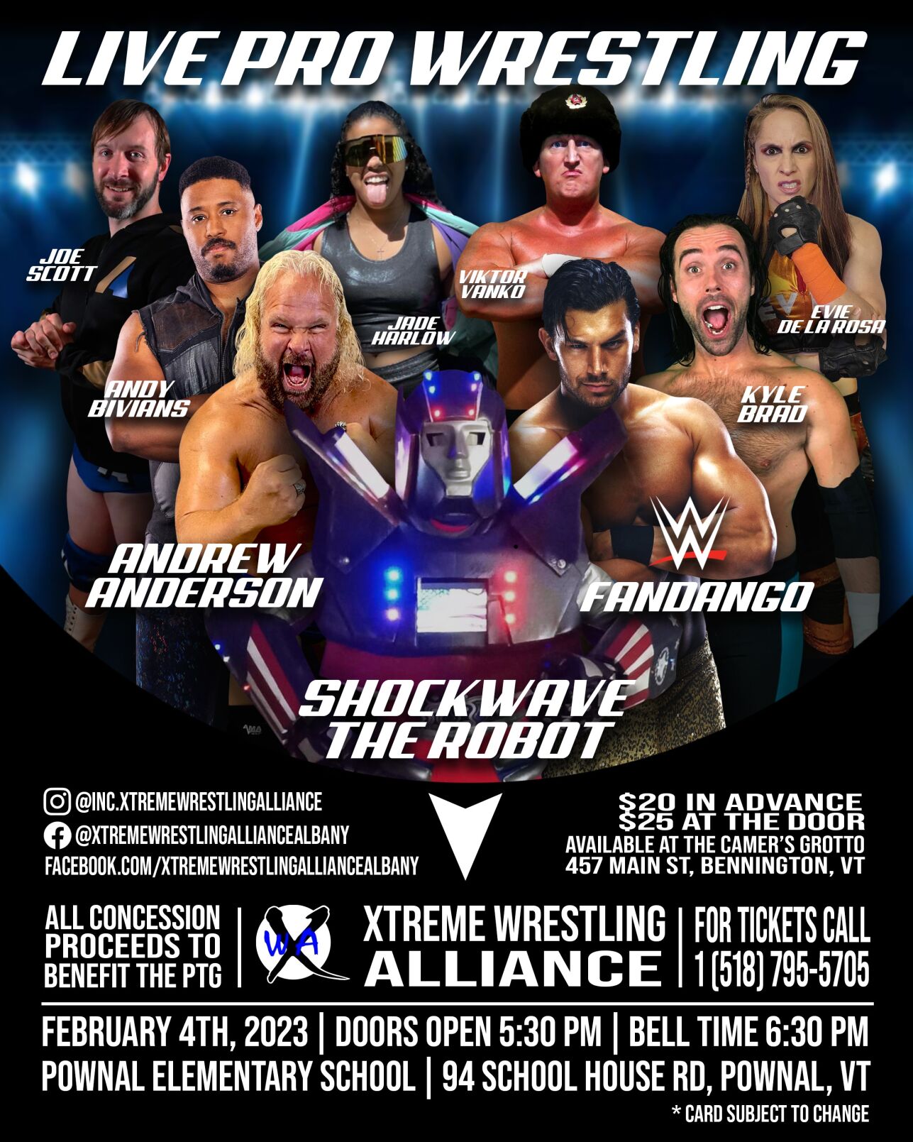 It s Xtreme Pro wrestling fundraiser show coming to Pownal