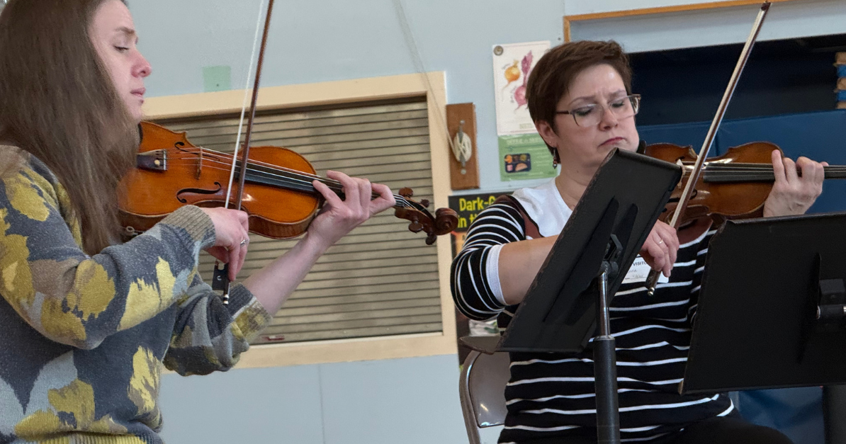 The sound and soul of music: Dorset students learn from Taconic String Quartet