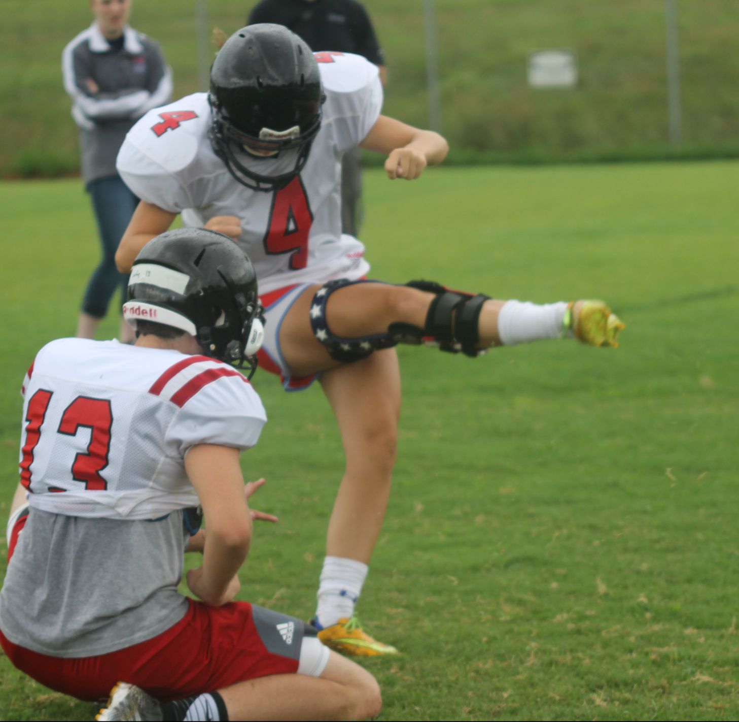 kicker shoulder pads