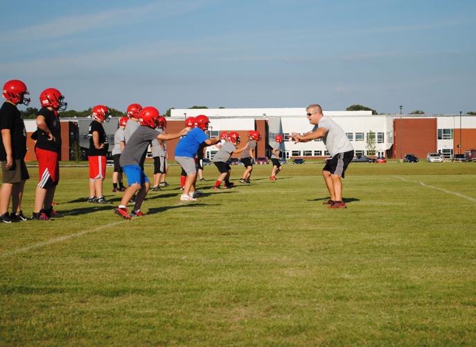 CHS football practices at Raiders' facility