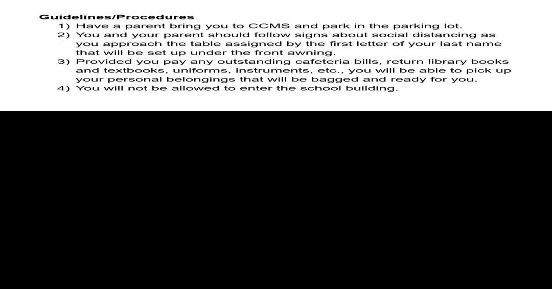 Coffee County Middle School releases information about picking up