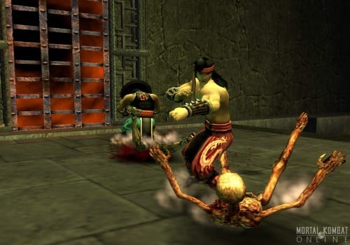 Mortal Kombat: Shaolin Monks Reptile Head Eat Fatality 
