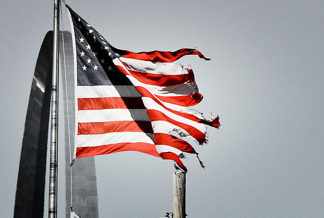 Divided American Flag