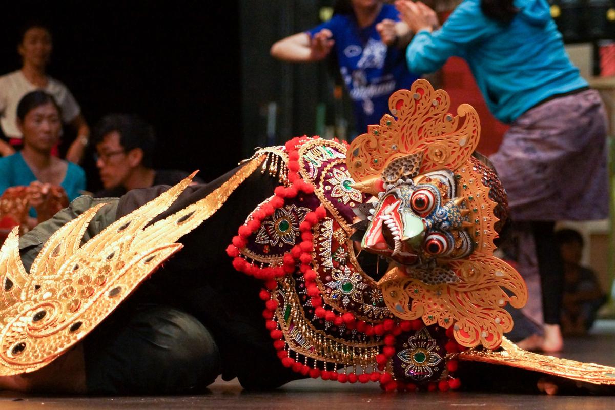 Ramayana performer in partial costume