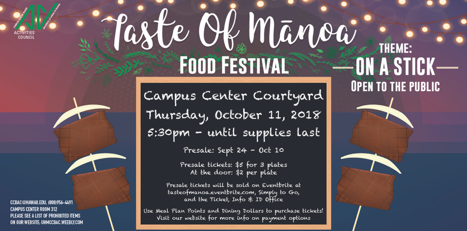 Taste of Mānoa Fall 2018 | Features | manoanow.org