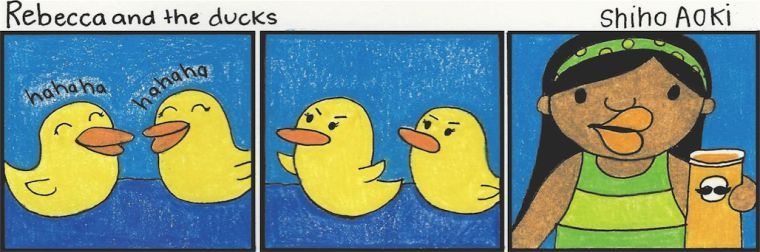 Rebecca and the ducks