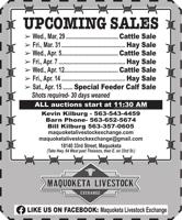 Maq Livestock - Sale Dates