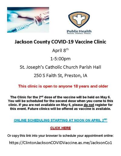 COVID-19 vaccine clinic set for Thursday in Preston ...