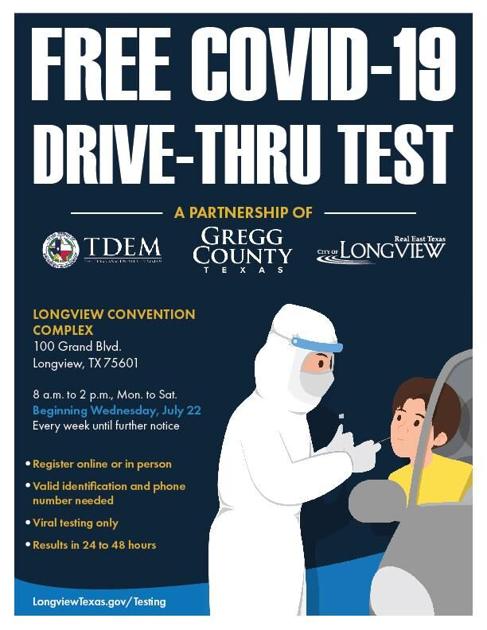 Free Covid 19 Testing Opens In Gregg County For Public Online And Onsite Registration Available Covid 19 Marshallnewsmessenger Com