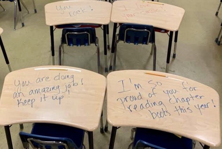 Karnack Isd Teacher Leaves Personal Uplifting Messages On