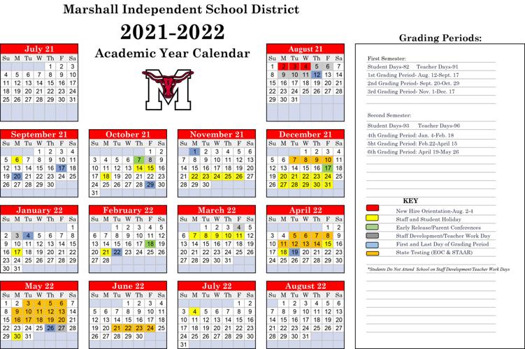 Marshall University Calendar 2022 Misd Approves 2021-22 School Calendar | News | Marshallnewsmessenger.com