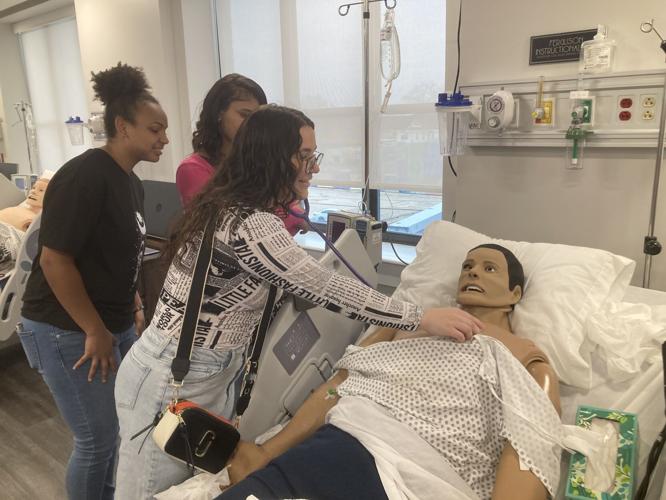 PHOTOS: Elysian Fields students visit ETBU nursing simulation lab