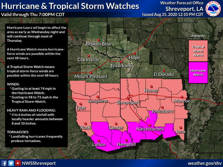 Tuesday Weather Update Tropical storm watch issued for Harrison County