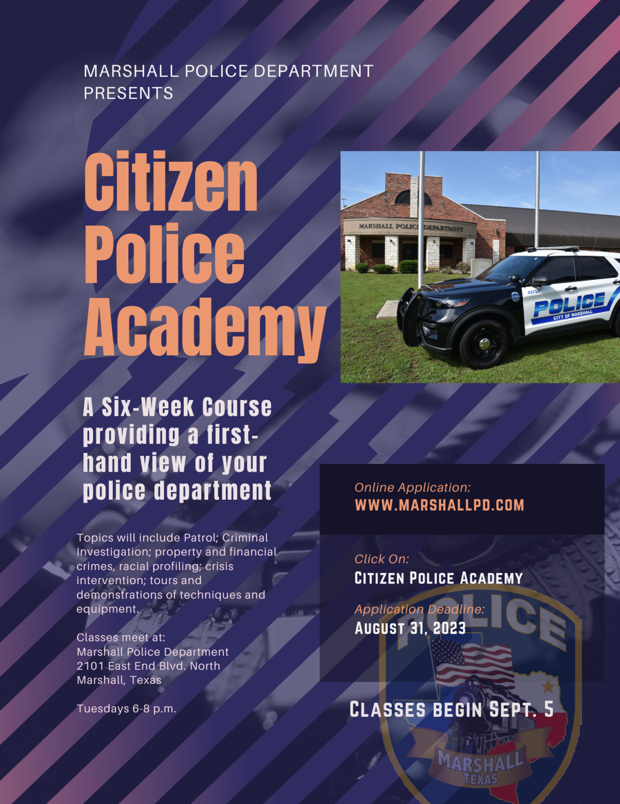 Marshall Police Department To Host Citizens Police Academy | General ...