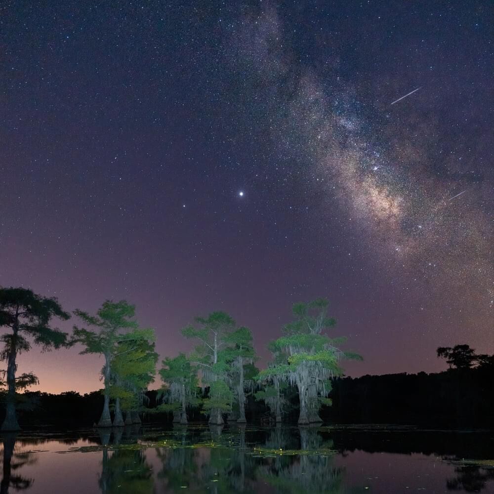 Rockport Photographer Snaps First Reported Photo Of Milky Way Over Caddo Lake Features Marshallnewsmessenger Com