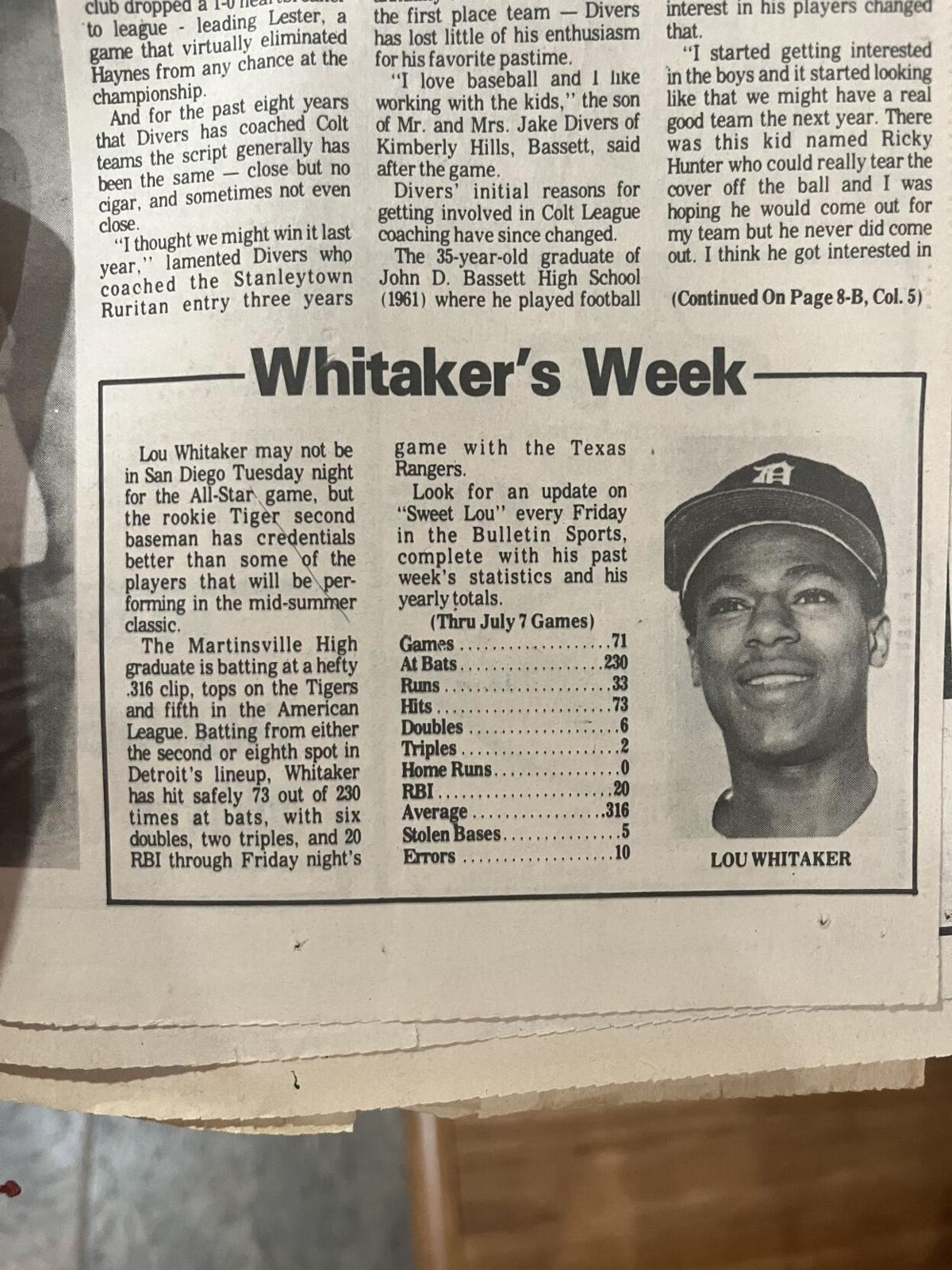 Detroit Tigers - On this day in 1984, Lou Whitaker hits a go-ahead