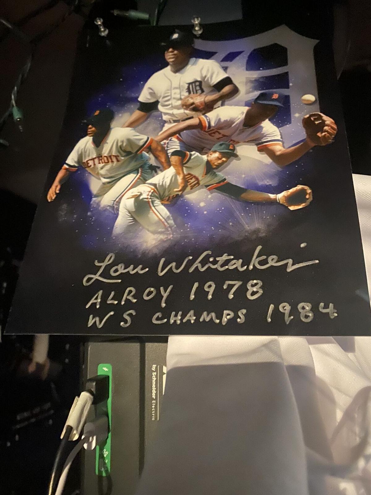 Lou Whitaker Signed Detroit White Pro Style Baseball Jersey 
