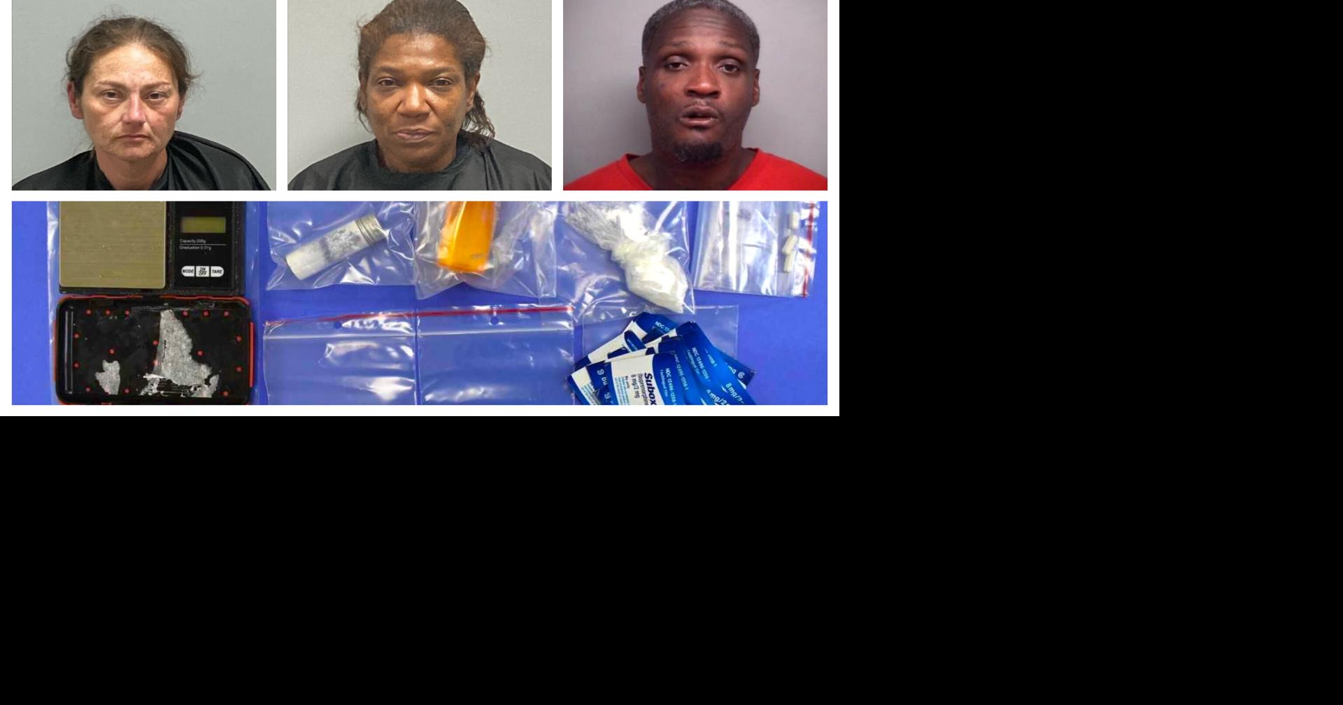 Three arrested on drug charges after traffic stop