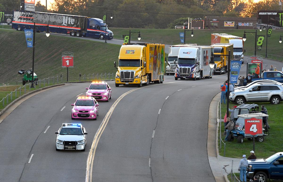 Haulers parade into Martinsville Speedway
