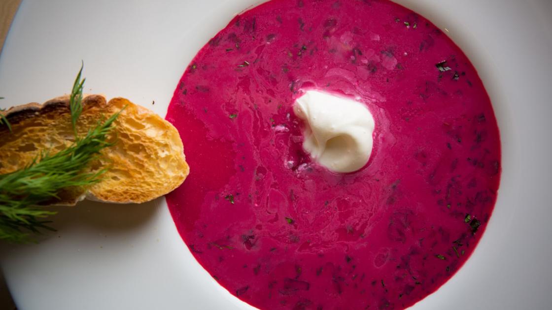 Beet borscht with sour cream is cool comfort | Food and Cooking