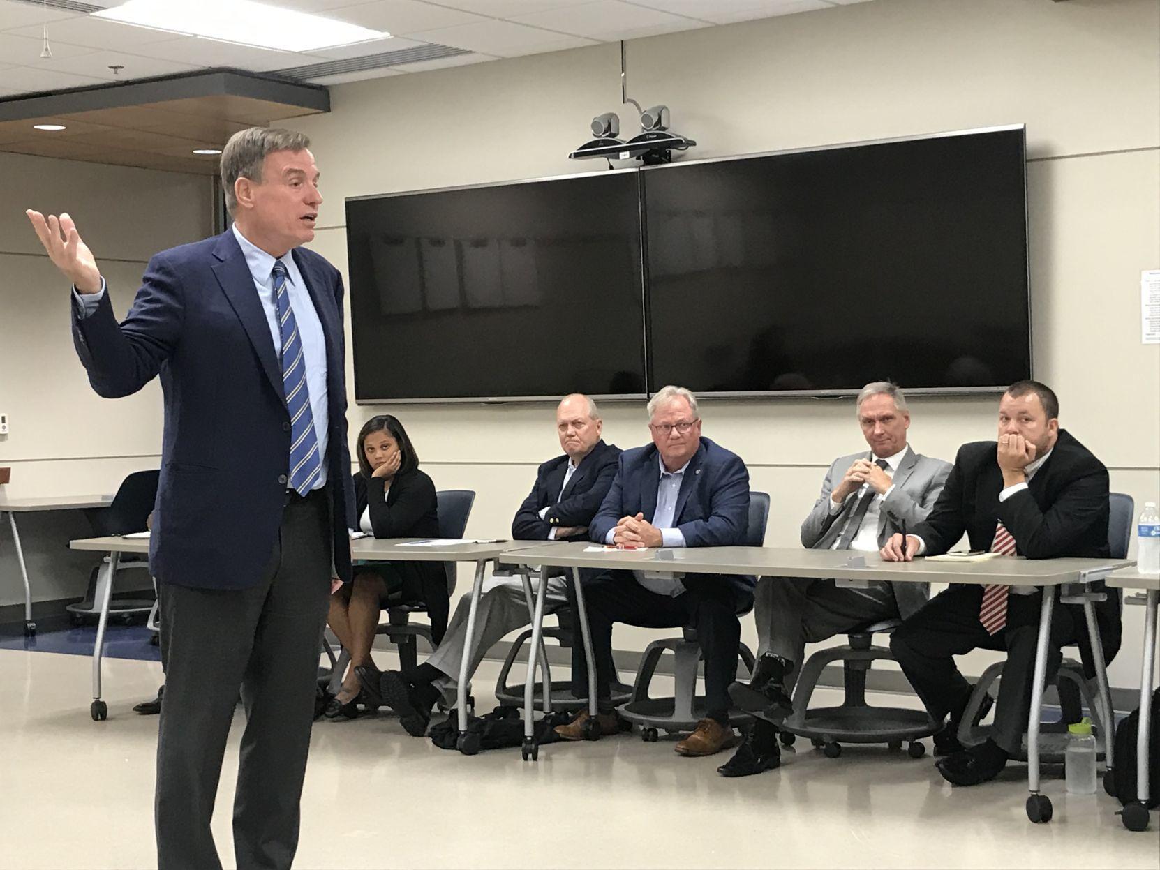 Sen Mark Warner Says In Martinsville That He Worries That U S Is Developing Wrong Weapons Latest Headlines Martinsvillebulletin Com