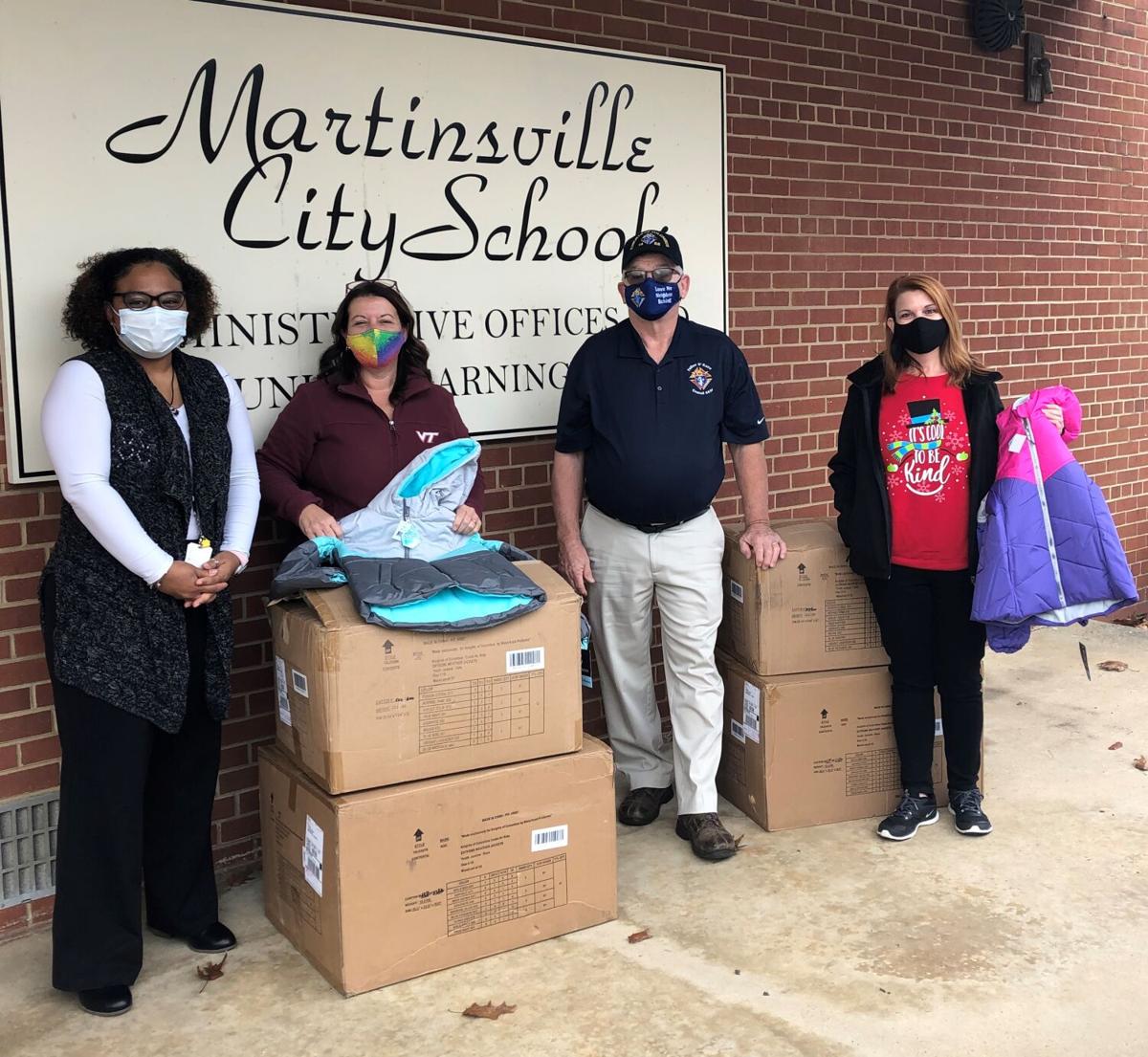 Martinsville students receive donation of coats