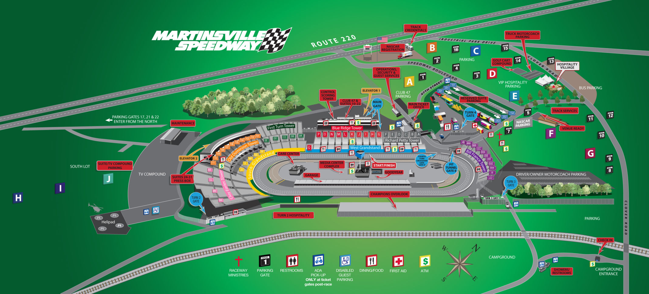 Martinsville Race Track Seating Chart