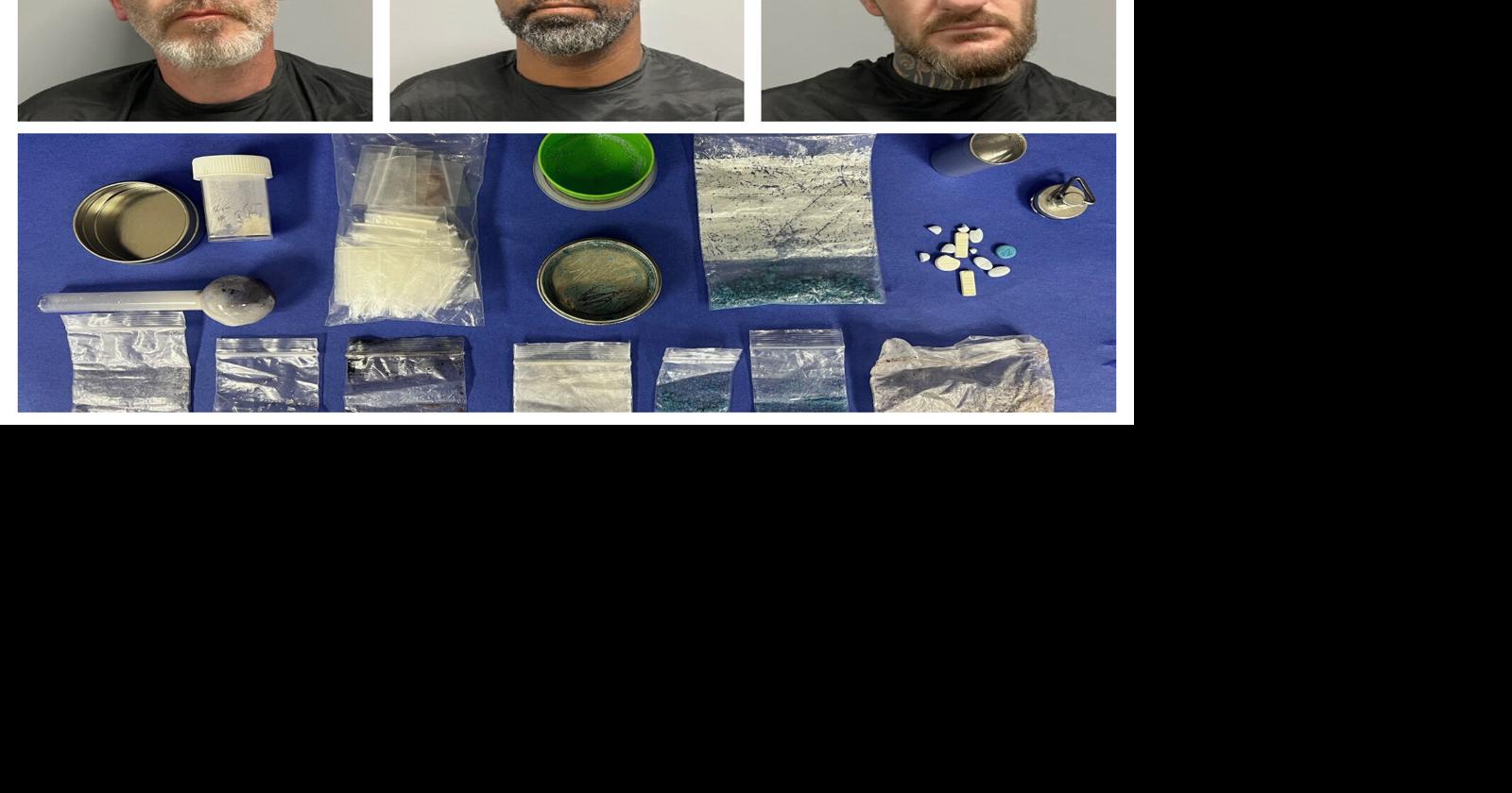 Three people arrested and drugs seized after traffic stop