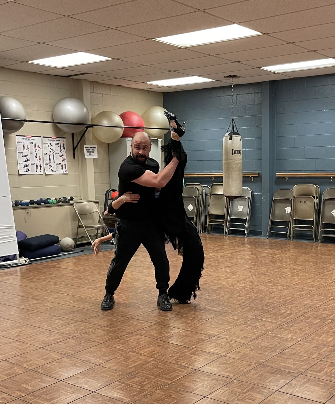 Jennie Rabon and Bobby LaPrade dance cha cha and freestyle