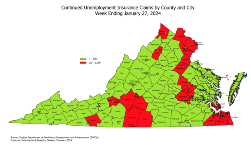 Gov. Youngkin Reveals February Employment Statistics, Decline in Unemployment Rates in Virginia