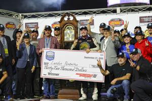 Defending VSCU300 champ Landon Pembelton looks to add to Martinsville Speedway Clock collection