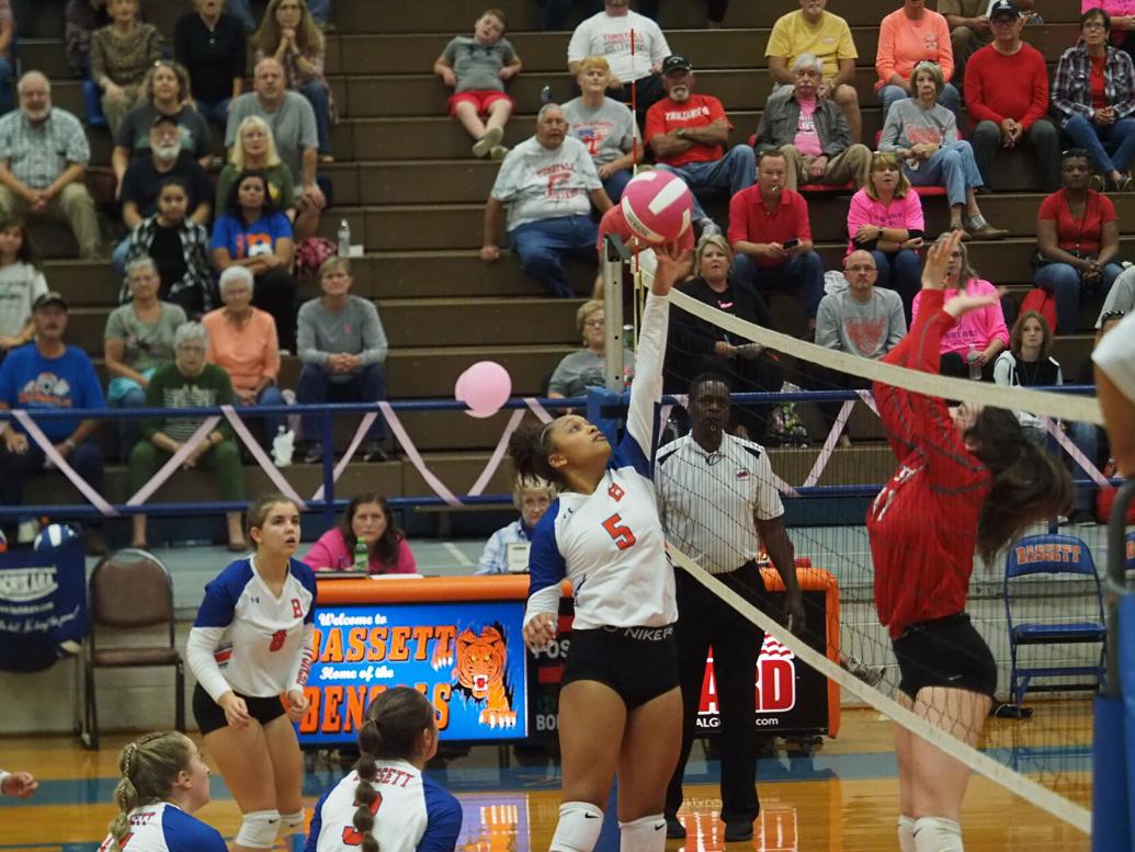 High School Volleyball Bassett celebrates Pace, falls to Tunstall