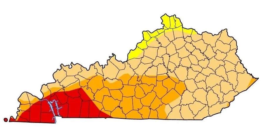 Drought expands in Kentucky with most of the state affected by dry conditions