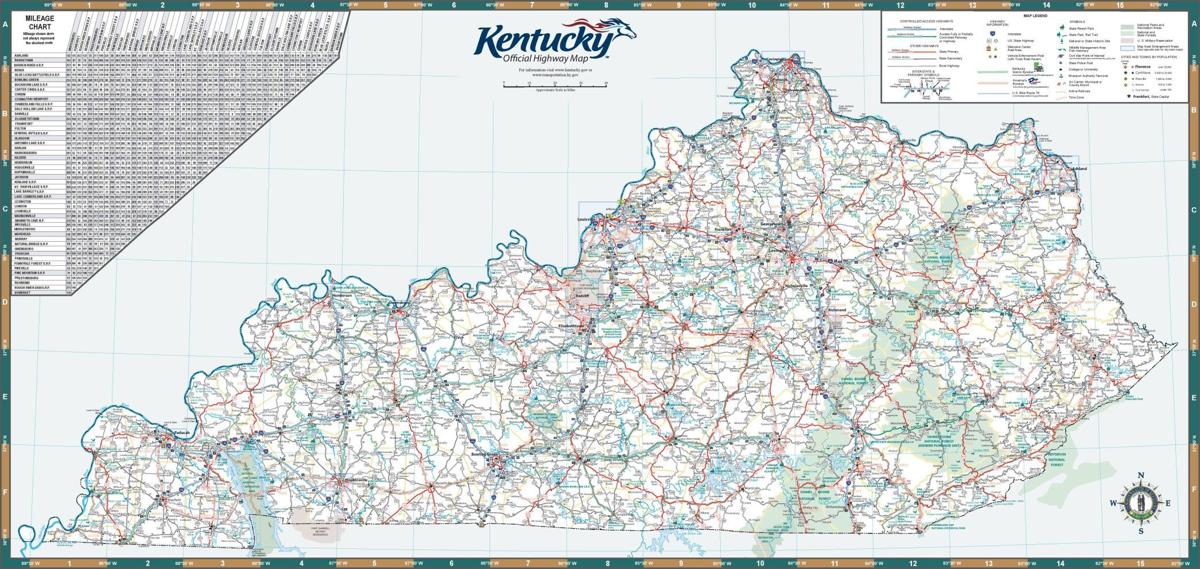 Official Kentucky Highway Map 2022