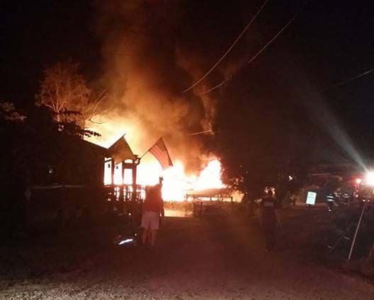 Moose Lodge fire consumes campers, boat