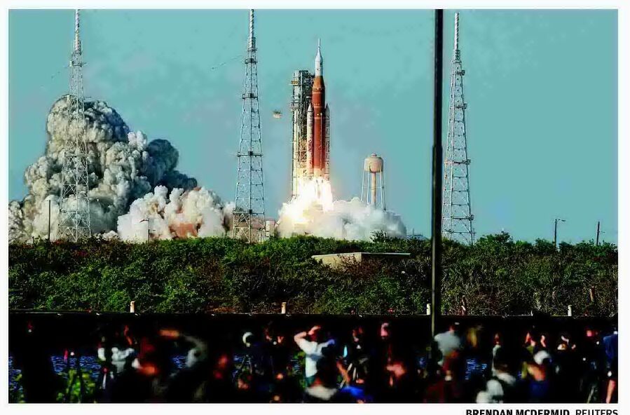 ASTRONAUTS LAUNCH ON ARTEMIS II MOON MISSION