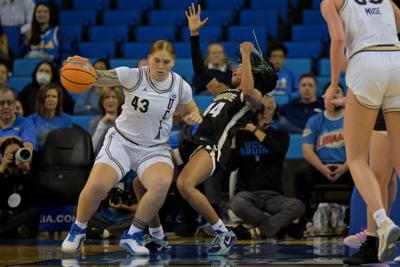 Megan Grant (43) plays against Purdue at Pauley Pavilion on Jan. 21, 2026.