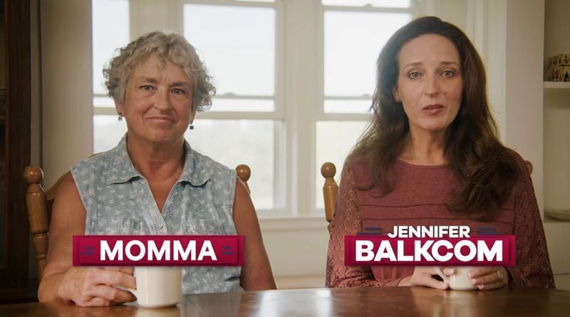 Image from Balkcom’s “Mom” ad, one of two unique spots currently running in North Carolina’s 11th Congressional District.
