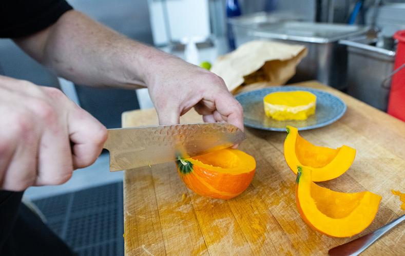 Pumpkin sformato with fattoush salad 2