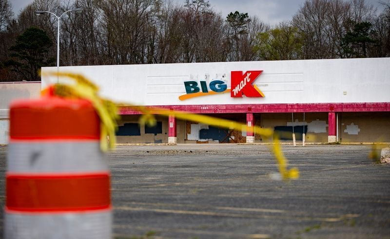 The former Kmart building sits vacant at 1001 Patton Ave. on March 23, 2026, in Asheville. Ingles purchased the property in 2019.