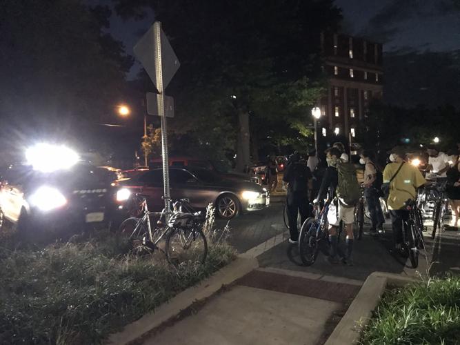 Police vehicle strikes protesters