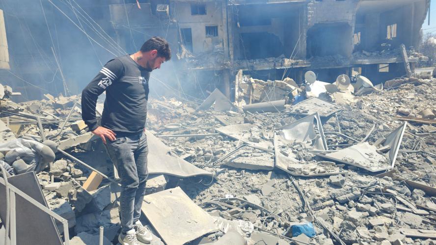 Aftermath of an Israeli strike in the southern Lebanese city of Tyre
