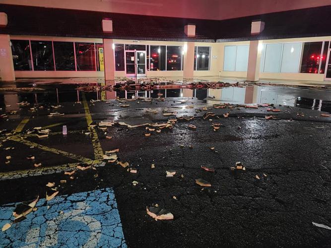 Part of Marion City Square’s roof collapses during heavy rains