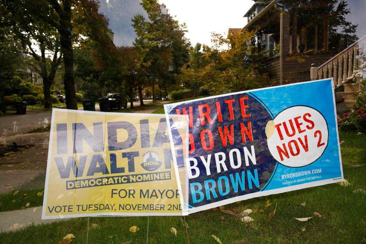 mayor race campaign signs